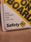 Safety 1st Baby On Board Suction Cup Sign For Car Window 