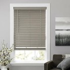 2  Cordless Faux Wood Blinds Rustic Gray Dif Sizes Horizontal Window Shades Tint
