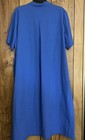 Nwt Eileen Fisher Xl Classic Collar Dress Organic Cotton Poplin Calypso Blue