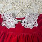 Vintage 1990s Therese Baby Girl 18 Months Red Velvet Lace Collar Holiday Dress