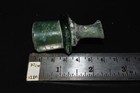 Genuine Ancient Roman Glass Bottle Vessel With Blue Iridescent Patina