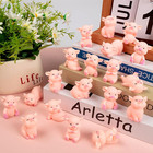 32 Pcs Miniature Pig Figurine  Pink Piggy Toy Figures  1 5 In Resin Cute Pig Cak