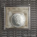 1964 Canada Silver Dollar Coin Iccs Pl 65 Missing Dot Heavy Cameo  coinsofcanada