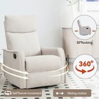 Massage Heat Manual Swivel Rocker Recliner Chair Rocking Chair Nursery Glider