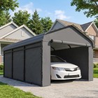 10  X 15  Metal Carport With Metal Roof And Removable Sidewalls