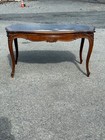 Antique French Victorian Louis Xv  Writing Table Walnut Country Leather 1900s