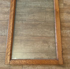 51 X 19  Antique Oak Wood Flat Glass Cabinet Door Furniture Salvage Architecture