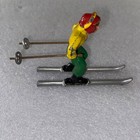 Vintage Toy Barclay Lead Woman Skier Figure