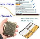 Cigarette Case Retro Metal Box Double Sided Spring Clip Open Pocket Holder