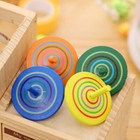 6pcs Cartoon Wood Toy Colorful Wooden Gyroscopes Wood Tops Gyroscope Kids