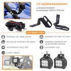 Side A-pillar Led Light Pods Bracket Wire Kit For Honda Pioneer 1000 700 500