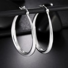 925 Sterling Silver 41mm Large Hoop Earrings Women Smooth Circle Wedding Gift