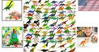 78-piece Mini Dinosaur Figure Set  T-rex  Stegosaurus   More For Creative Play