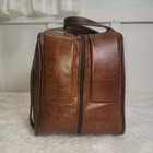 Vtg Singer Sewing Machine Travel Vinyl Carry Case Storage Bag Brown Leather