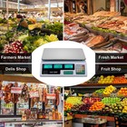 Digital Weight Price Scale 88lb 40kg Computing Food Meat Scale Produce Deli