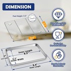 9 Inch Baking Sheet Pan With Rack Set  Joyfair Stainless Steel 9 Inch  Silver 