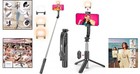 Selfie Stick Tripod With Detachable Remote   3 Fill Light Modes - Compact   L   