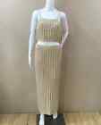 Freshman 1996 2pc Set Knit-crochet  Skirt   Crop Top Size L  New