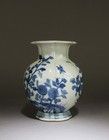 A Blue   White Landscape Porcelain Jar