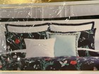Set Of Three New Euro Pillow Shams White With Black Edging