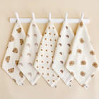 1 5pc Baby Face Towel Newborn Cotton Items Muslin Baby Bibs Handkerchief Towels 