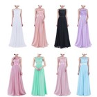 Us Bridesmaid Dress Women s Floral Lace Appliques Chiffon Wedding Prom Ball Gown