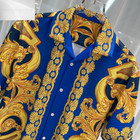 Button Down Shirt Men Fashion Floral Dress Shirt Vintage Short Sleeve Shirts
