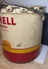 Vintage Shell Dentax 5 Gal Metal Oil Can Pail Gas Station Sign Advertising Rare