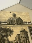 Lot Of 4 Antique Taylorville Ill Post Cards Court Market St Catholic High School