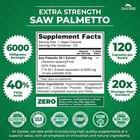 Zazzee Extra Strength Saw Palmetto 20 1 Extract  6000 Mg Strength  120 Capsules
