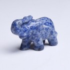 Natural Blue Sodalite Quartz Crystal Carved Baby Elephant Healing Energy Stone