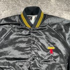 Vintage Michelob Beer Jacket Mens Xl Black Satin Bomber Snap Button 80s Usa Made