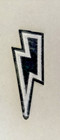 Lightning Bolt - Black white - Embroidered Iron sew On Patch New