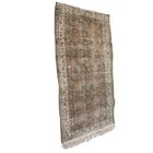 Vintage Low Pile Rug - 3x5 Ft   Wool Handmade Oushak Carpet For Area