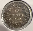 1899 Lrg 9 Canada Silver Ten Cents Coin  High Grade Dime  10 Cents Rare Coin
