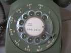 Vintage Retro Telephone Rotary Dial  1973 Dark Green Stromberg Carlson Sc-500d
