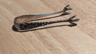 Antique Kirk Repousse Sterling Silver Sugar Tongs Claw Floral