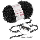 2pcs Fur Yarn Polyester Yarn Fluffy Chunky Yarn Black For Crocheting 50m