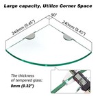 Corner Glass Shower Caddy 2 Pack 8mm-thick Tempered Glass Shelf No Drilling W   