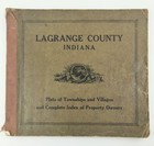 Vintage 1937 Lagrange County Indiana Plats   Index Of Property Owners Book 