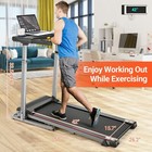 2 5hp Treadmill Portable Folding Walking Running Machine 300lbs Capacityfor Home