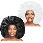 Extra Large Waterproof Shower Cap For Women 2-pack  super Jumbo Size 