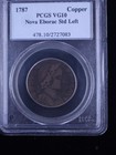 1787 Nova Eborac Copper 1 2p Seated Left Pcgs Vg10 New York Coin
