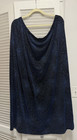 Fashion Bug Plus Size 2-piece Evening Black Blue Swirl Top   Skirt Set 3xl