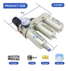 1 2  Npt Industrial Gr  3 Stage Air Drying System For Air Comp  Auto Drain 0496