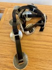 Vintage Black Leather Silver Concho Belt M l