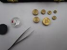 Vintage Brass Jeweler   s Balance Scale W  Weights Pocket Weight Scale