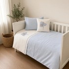 Lafiny Balloon Embroidered Cotton Baby Crib Duvet Cover Set 4 Piece Nursery