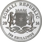   1046922  Somalia  100 Shillings  Elephant  2014  Proof  Silver  Ms