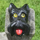 Vintage Chalkware Scotty Dog Wall Plaque Black Terrier Kitsch Retro Decor Gift